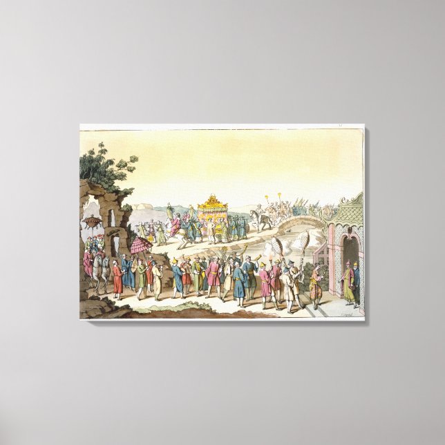 Procession to a Taoist Traditional Wedding, illust Canvas Print (Front)