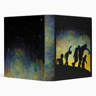 Procession Zombie Silhouette Binder dark art