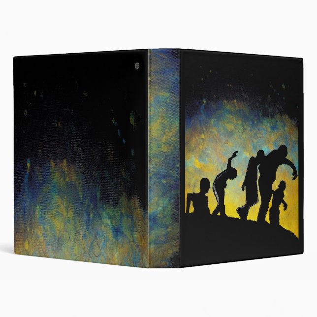 Procession Zombie Silhouette Binder dark art (Background)