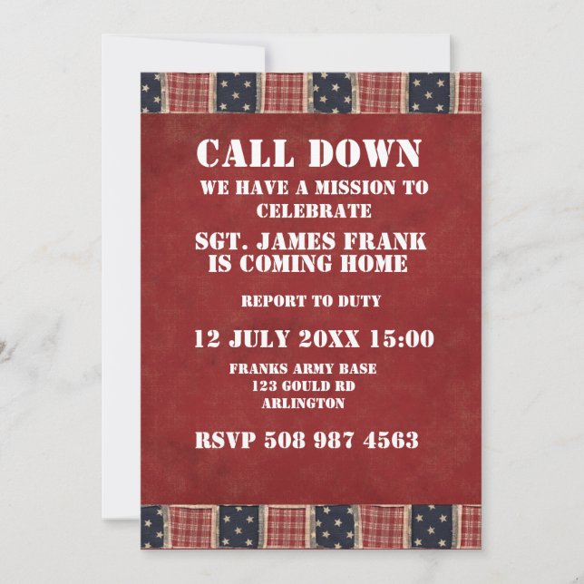 prochaine invitation à la maison de soldat (Devant)