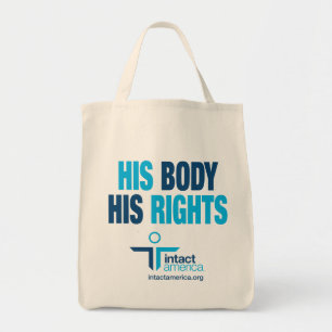 Proclaim boys' and men's rights to their bodies. tote bag