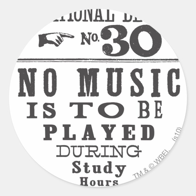 Proclamation 30 classic round sticker (Front)