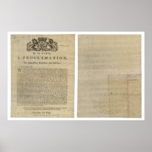 Proclamation by the King for Suppressing Rebellion Poster