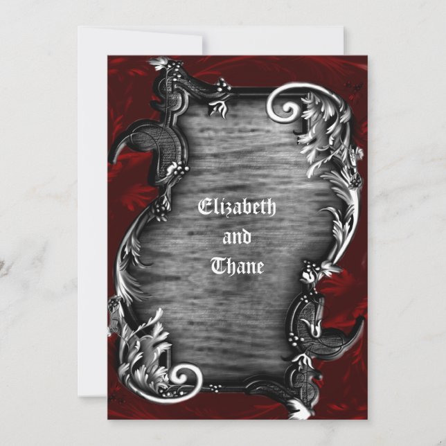 Proclamation Gothic Vampire Invitation (Front)