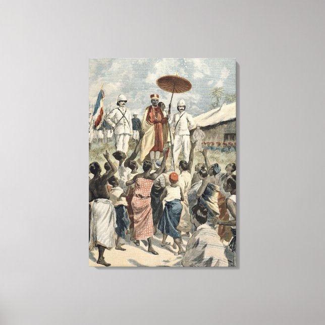 Proclamation of the New King of Dahomey Canvas Print (Front)