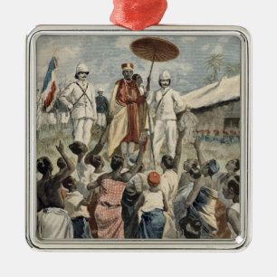 Proclamation of the New King of Dahomey Metal Ornament