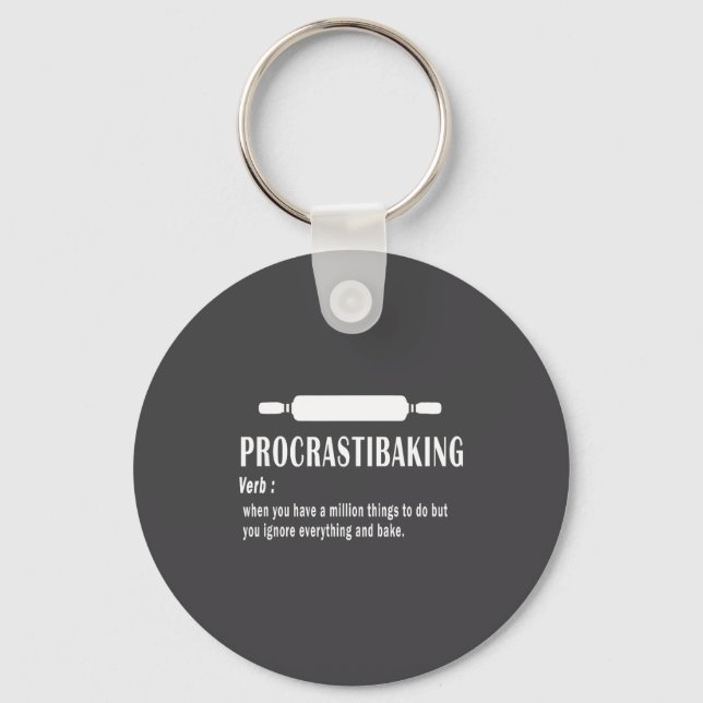 Procrastibaking Funny Definition - Baking Lovers & Keychain (Front)