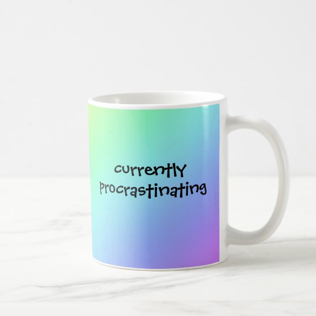Procrastinant actuellement avec Arc-en-ciel - Mug  (Droite)