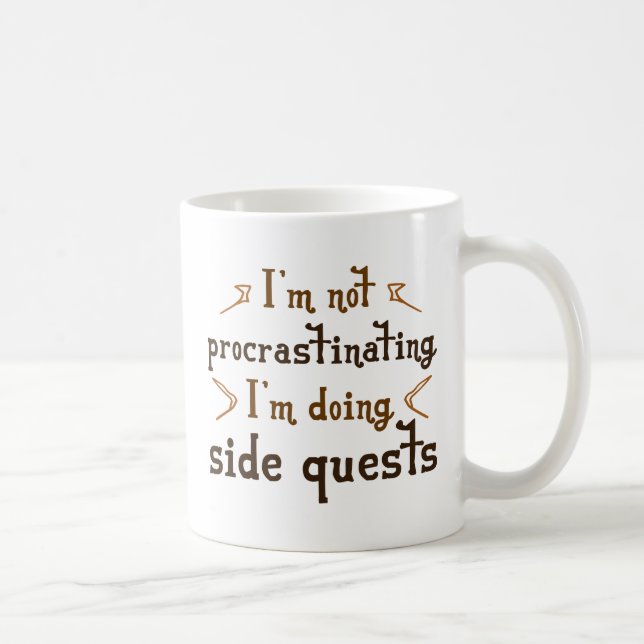 Procrastinating Side Quest Coffee Mug (Right)