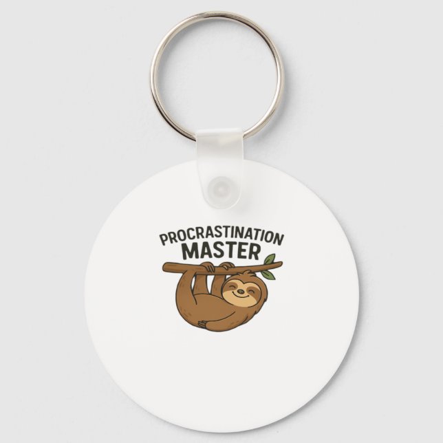 Procrastination Master Classic T-Shirt Keychain (Front)