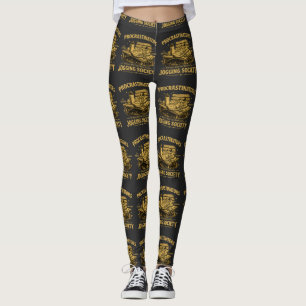Procrastinators Jogging Society Funny Running Tee Leggings