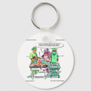 Proctologist Loses Cell Phone Funny Keychain