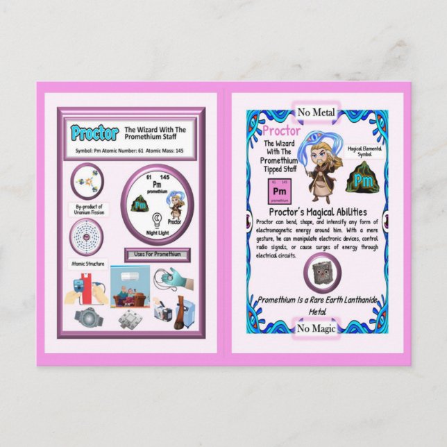 Proctor Wizard - Promethium Element Postcard (Front)