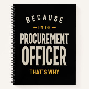 Procurement Officer Job Title Profession Notebook