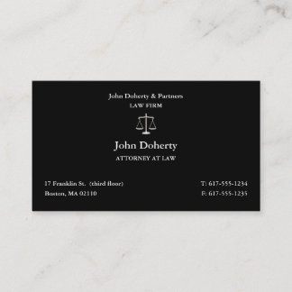 Procureur | Carte de visite d'avocat classique