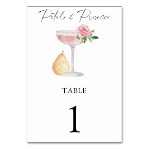 Procureur rose - numéro de table mariage