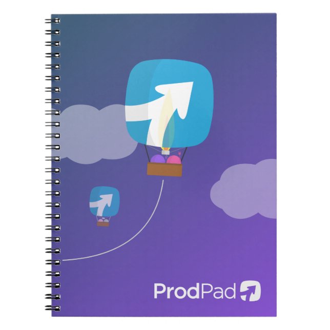 ProdPad 'Up, Up and Away' Notebook (Front)