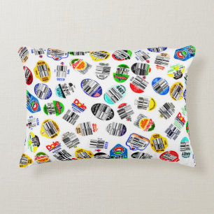 Produce Barcode Stickers Accent Pillow