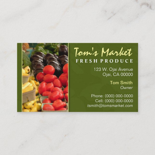 Produce Market Business Card (Front)