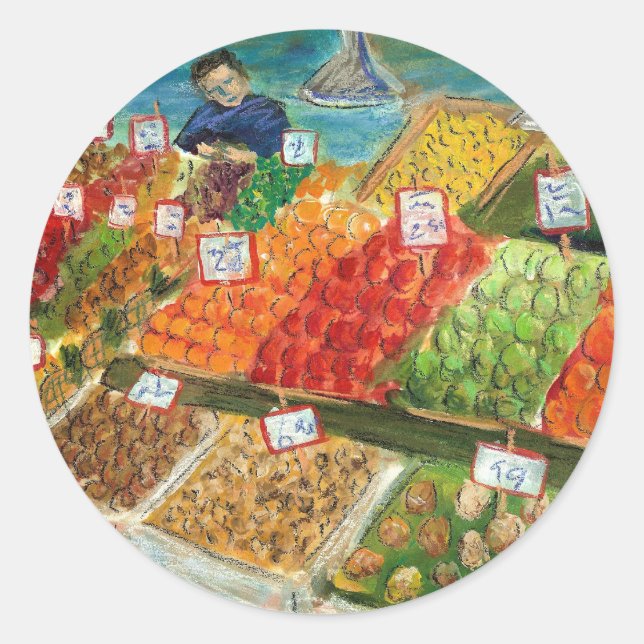 Produce Vendor Sticker (Pike Place Market Seattle) (Front)