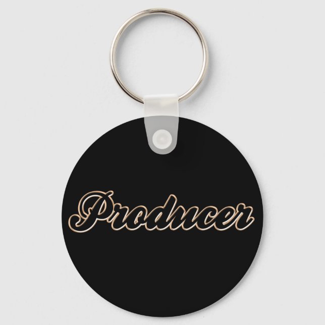 Producer Baseball Style Keychain (Front)
