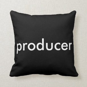 Producer in bold lettering throw pillow