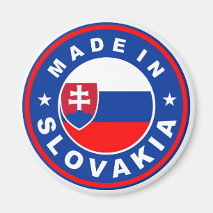 product country flag label made in slovakia magnet