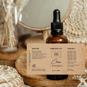  Product Customizable Brown Rustic Label