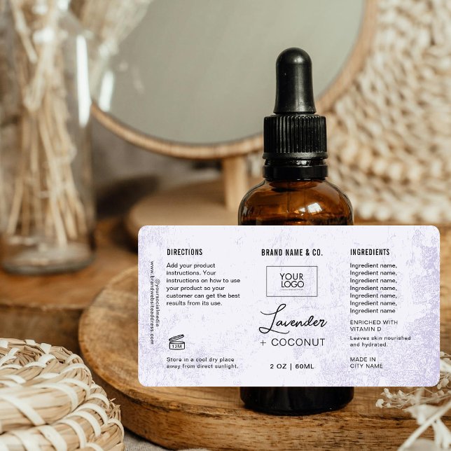  Product Customizable Lavender Rustic Label (Creator Uploaded)