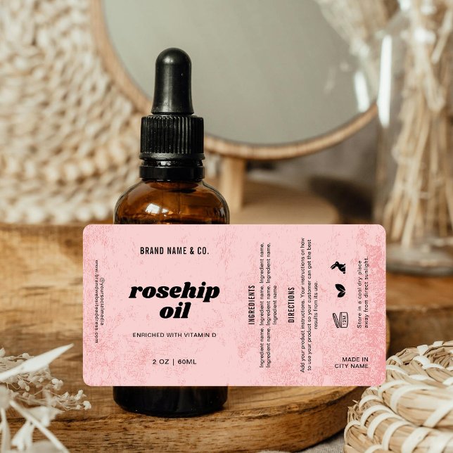  Product Customizable Pink Rustic Label (Creator Uploaded)