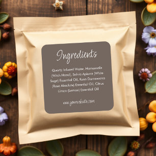  Product Ingredient Label   Brown