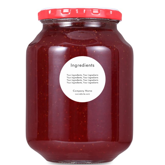 Product ingredient listing white business label (Creator Uploaded)