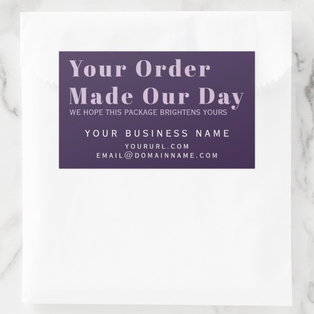 Product Label, Business Purchase Box Packaging, Re Sticker (Bag)