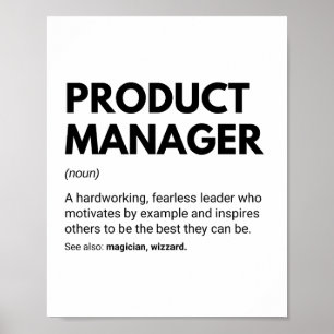 Product Manager Funny Boss Definition Poster
