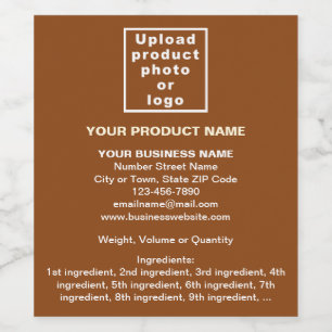 Product Minimal Information on Brown Wine Label