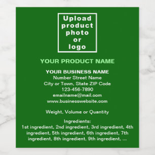 Product Minimal Information on Green Wine Label