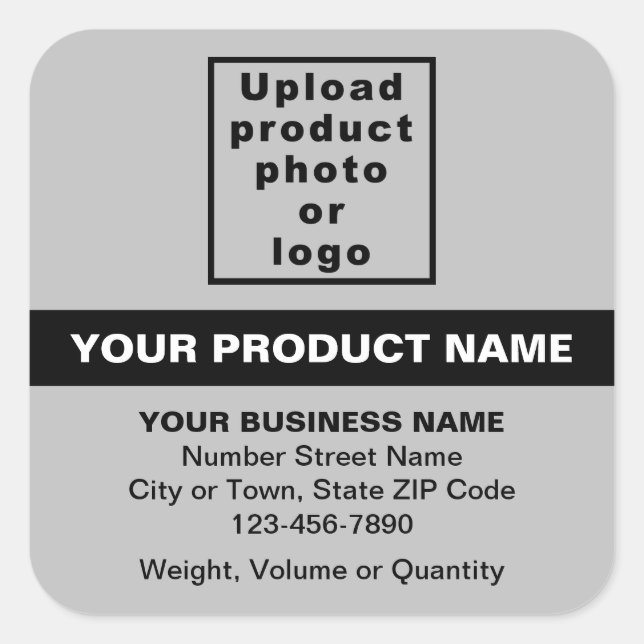 Product Minimal Texts With Highlight on Grey Square Sticker (Front)