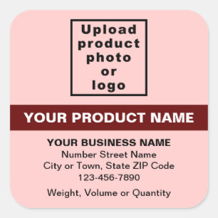 Product Minimal Texts With Highlight on Light Red Square Sticker