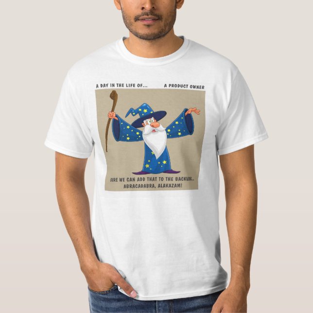 Product Owner Backlog Magic T-Shirt (Front)