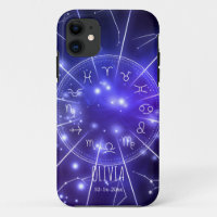 Product: Personalized Luminous Blue Cosmic Zodiac