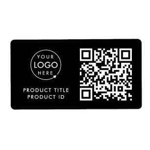 Product QR Code Inventory ID Black Business Logo