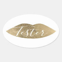 Product Tester Sample Try Me Modern Gold Lips