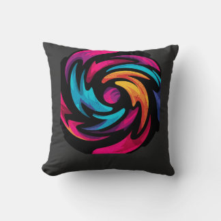 Product Title Vibrant Abstract Swirl Graphic Long Throw Pillow