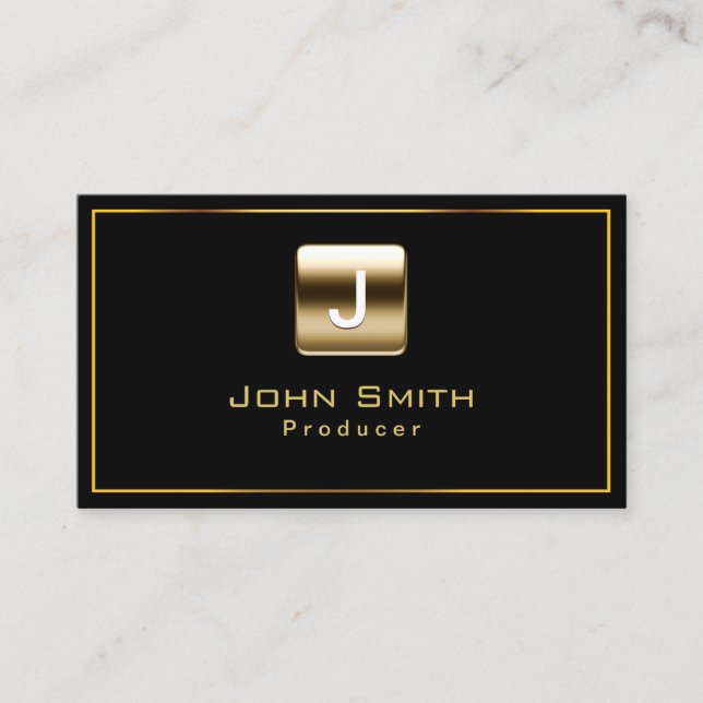 Producteur de timbre d'or classique Carte de visit (Devant)