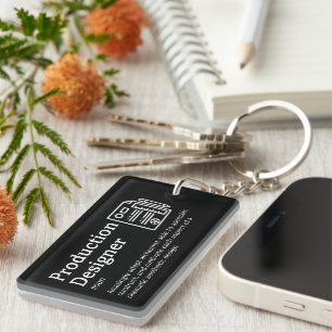 Production Designer Definition - Funny Film Keychain