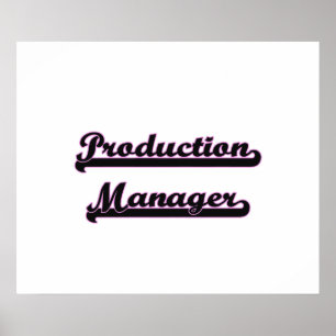 Production Manager Classic Job Design Poster