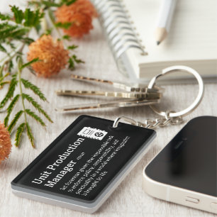 Production Manager Definition - Funny UPM  Keychain
