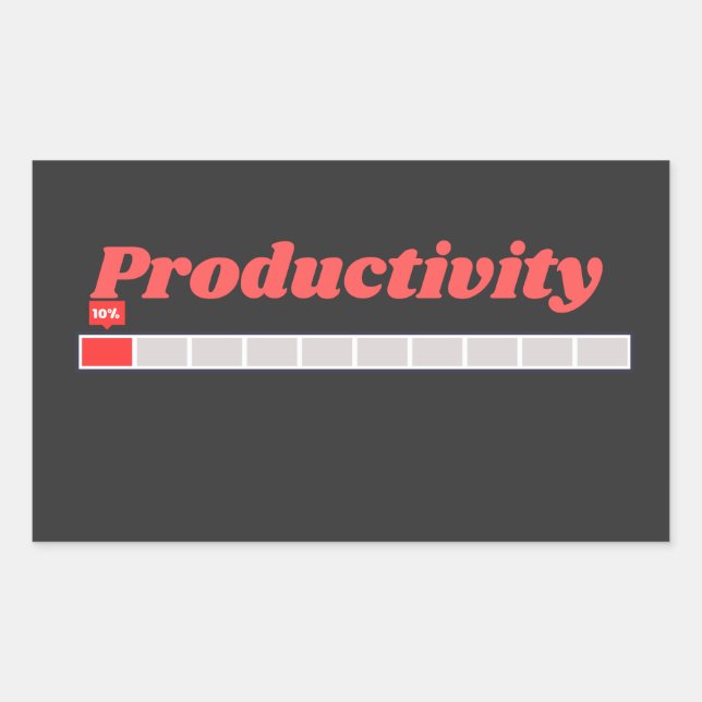 Productivity Loading Funny Work Humour Design Sticker (Front)