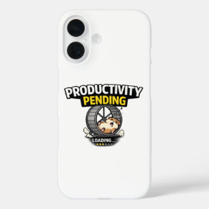 Productivity Pending Funny Hamster Loading Shirt iPhone 16 Case