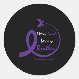 Products Gifts Purple Brother Pancreatic Cancer Aw Classic Round Sticker
